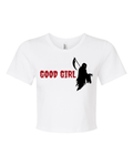 Good Girl Grim Reaper Baby Ribbed Cropped Tee